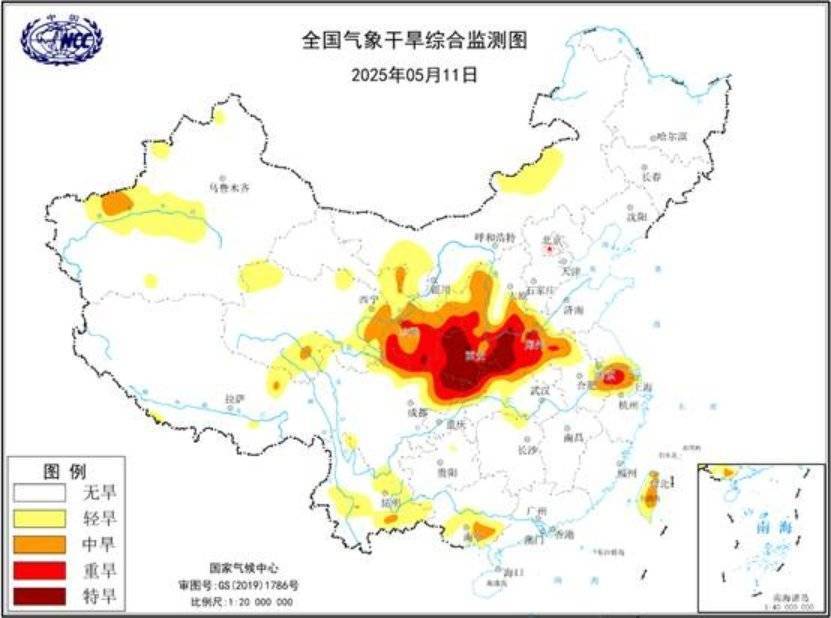 陕西等省份存在重度及以上气象干旱